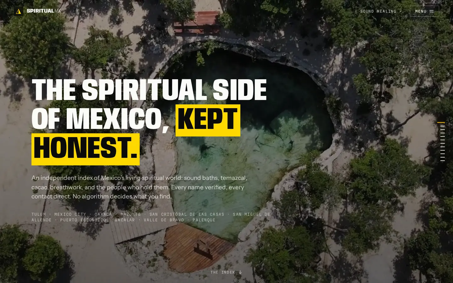 Schermafbeelding van spiritual.mx